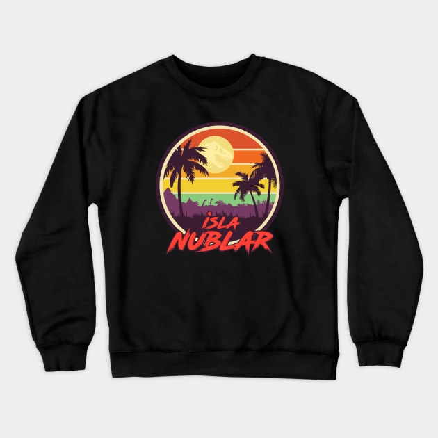Isla Nublar Holiday Crewneck Sweatshirt by PlatinumBastard